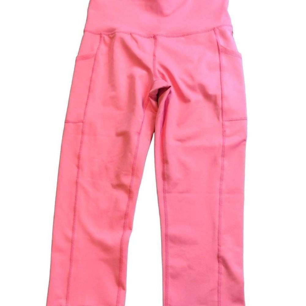 IDEOLOGY Activewear High Rise Side Pocket Cropped Leggings Morning Glory Pink Sm
